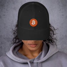 Load image into Gallery viewer, Bitcoin logo on Trucker Cap - all colors