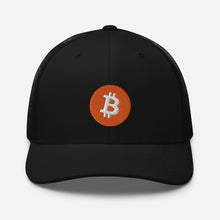 Load image into Gallery viewer, Bitcoin logo on Trucker Cap - all colors