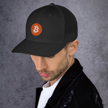 Load image into Gallery viewer, Bitcoin logo on Trucker Cap - all colors