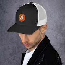 Load image into Gallery viewer, Bitcoin logo on Trucker Cap - all colors