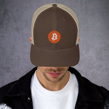 Load image into Gallery viewer, Bitcoin logo on Trucker Cap - all colors