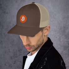 Load image into Gallery viewer, Bitcoin logo on Trucker Cap - all colors
