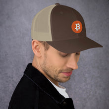 Load image into Gallery viewer, Bitcoin logo on Trucker Cap - all colors