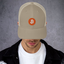 Load image into Gallery viewer, Bitcoin logo on Trucker Cap - all colors