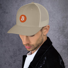 Load image into Gallery viewer, Bitcoin logo on Trucker Cap - all colors