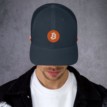 Load image into Gallery viewer, Bitcoin logo on Trucker Cap - all colors