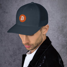 Load image into Gallery viewer, Bitcoin logo on Trucker Cap - all colors
