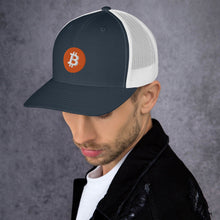 Load image into Gallery viewer, Bitcoin logo on Trucker Cap - all colors