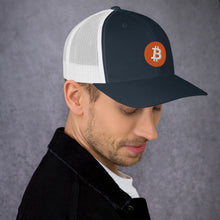 Load image into Gallery viewer, Bitcoin logo on Trucker Cap - all colors