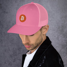 Load image into Gallery viewer, Bitcoin logo on Trucker Cap - all colors
