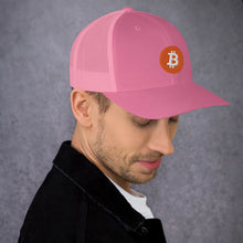 Load image into Gallery viewer, Bitcoin logo on Trucker Cap - all colors