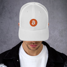 Load image into Gallery viewer, Bitcoin logo on Trucker Cap - all colors
