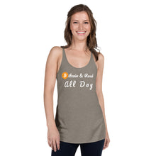 Load image into Gallery viewer, Bitcoin & Rose All Day Racerback Tank (Super light)