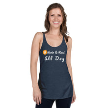 Load image into Gallery viewer, Bitcoin & Rose All Day Racerback Tank (Super light)