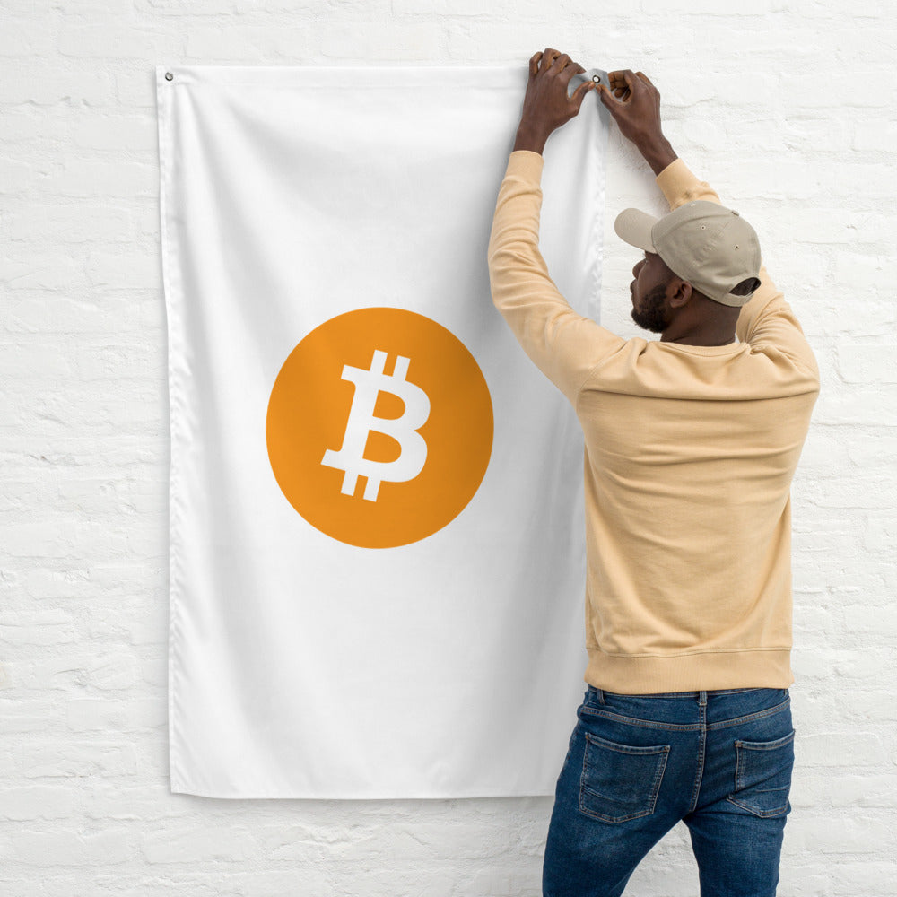 Vertical Bitcoin Flag