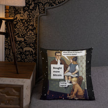 Load image into Gallery viewer, Buy Bitcoin during pandemic pillow!
