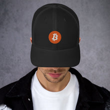 Load image into Gallery viewer, Bitcoin logo on Trucker Cap - all colors
