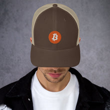 Load image into Gallery viewer, Bitcoin logo on Trucker Cap - all colors
