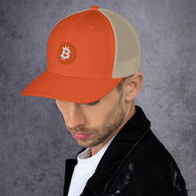 Load image into Gallery viewer, Bitcoin logo on Trucker Cap - all colors
